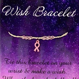 Pink Ribbon Wish Bracelet